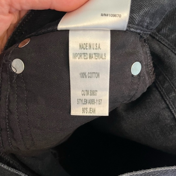 AGOLDE
90's High-Rise Loose Jeans. Black size 23  Grunge era distressed - Picture 9 of 14